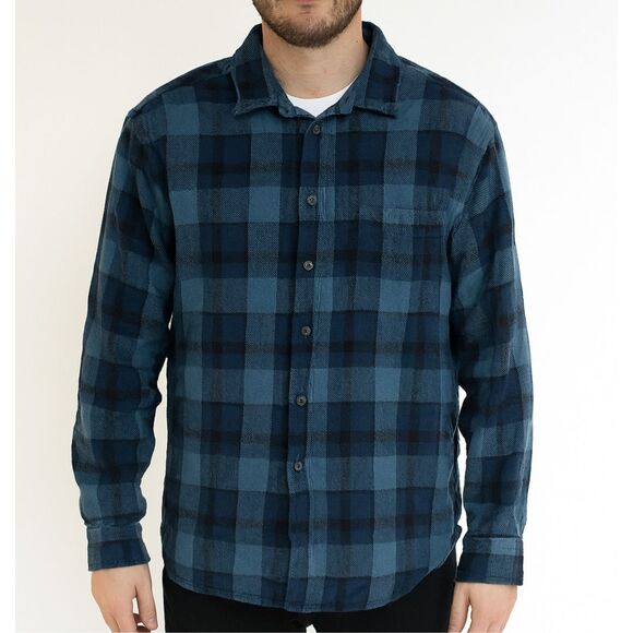Redmond Outfitters men’s 100% Cotton blue plaid button Shirt sz XL lumberjack ca - Picture 1 of 4